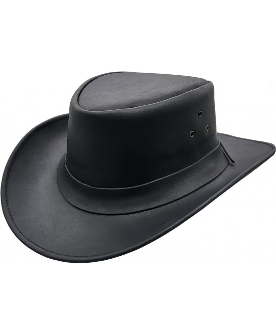 Leather Western Hat - Black