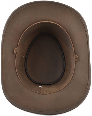 Leather Western Hat - Australian Brown