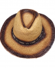 Straw Western Hat Brown Hatband