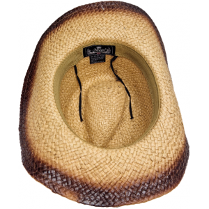 Straw Western Hat Brown Hatband