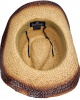 Straw Western Hat Brown Hatband