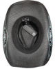 Straw Western Hat Black with Blue Stone Straw Western Hat Black with Blue Stone