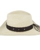 Straw Western Hat - Longhorn with Brown Hatband Straw Western Hat - Longhorn with Brown Hatband