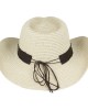 Straw Western Hat - Longhorn with Brown Hatband Straw Western Hat - Longhorn with Brown Hatband