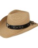 Straw Western Hat - Steer with Brown Hatband Straw Western Hat - Steer with Brown Hatband