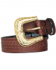 Embossed Belt - Plaited - Gold