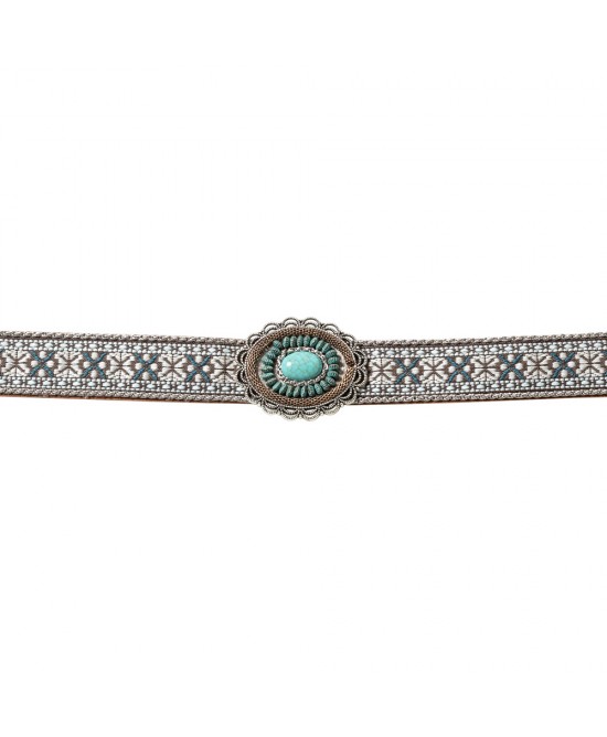 Stars & Stripes - Hat Band - HB-51 - Aztec Turquoise