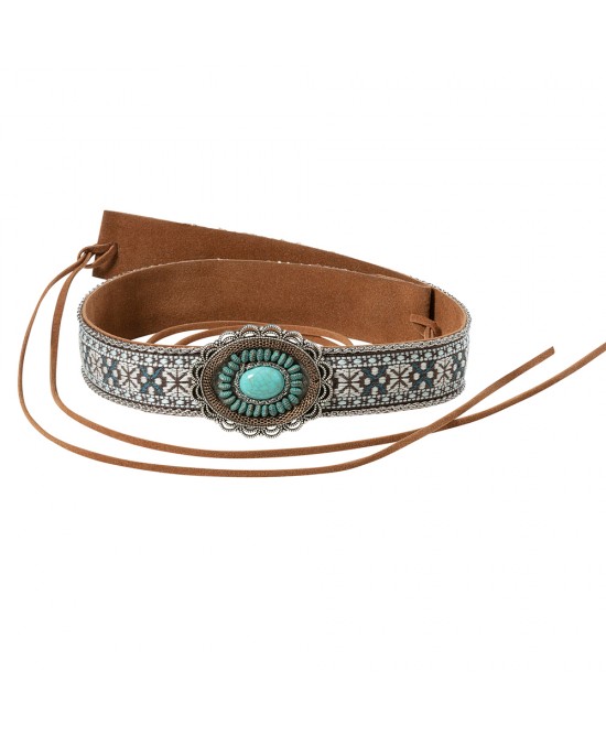Stars & Stripes - Hat Band - HB-51 - Aztec Turquoise