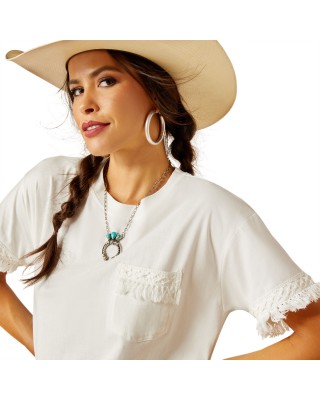 Ariat White Tassel Top