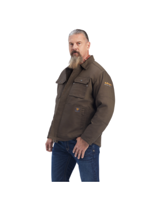 Ariat - Rebar DuraCanvas Sherpa-Lined Coat Brown