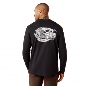 Ariat - Rebar Cotton Strong Eagle Skull Long Sleeve Shirt