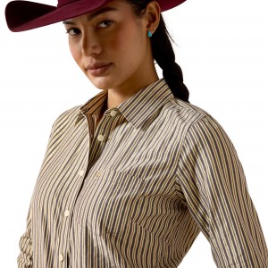 Ariat - Kirby Stretch Western Shirt Gold Plum