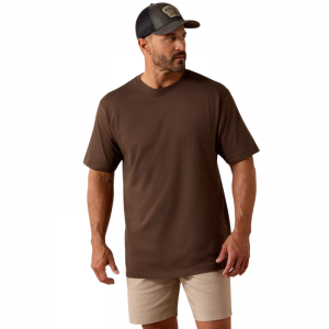 Ariat - Rebar Cotton Strong Brown Standard T-Shirt