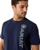 Ariat - Vertical Logo Navy T-Shirt