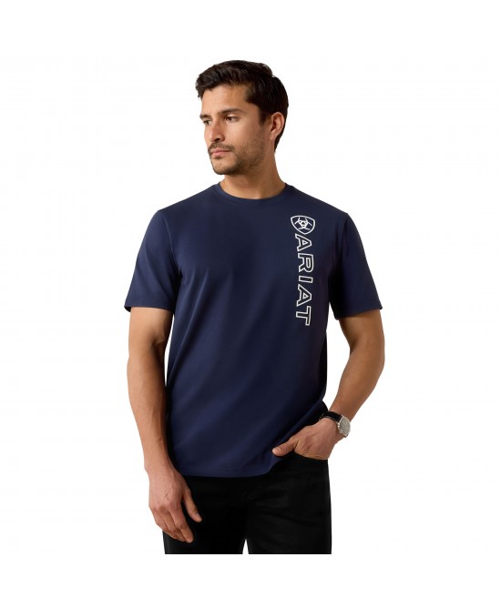 Ariat - Vertical Logo Navy T-Shirt