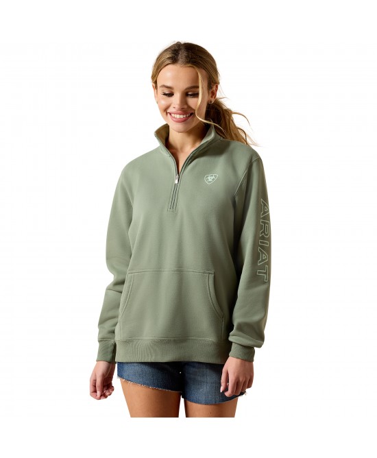 Ariat - Logo 1/2 Zip Sweatshirt Green
