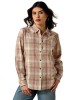 Ariat - Billie Jean White Pepper Coral Plaid Western Shirt
