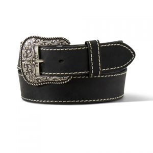 Leather Belt - Ariat Accent Stitch Black Leather Belt - Ariat Accent Stitch Black