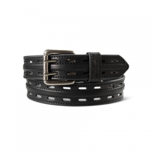 Leather Belt - Ariat Work Double Prong Black Leather Belt - Ariat Work Double Prong Black
