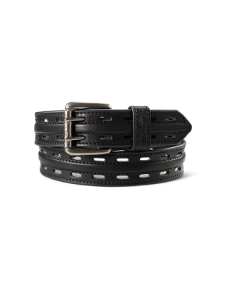Leather Belt - Ariat Work Double Prong Black