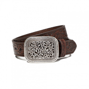 Leather Belt - Ariat Rhinestone Filigree Leather Belt - Ariat Rhinestone Filigree