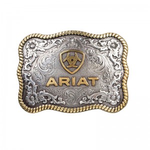 Belt Buckle - Ariat Rectangular Edged Silver Belt Buckle - Ariat Rectangular Edged Silver