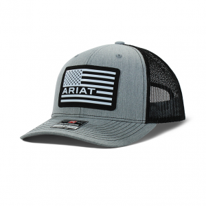 Trucker Hat - Ariat USA Flag Patch Logo Cap