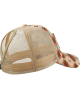 Trucker Hat -  Floral Leather Patch Cap