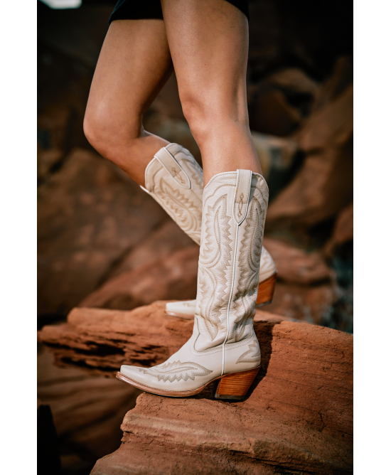 Womens grey cowboy boots best sale