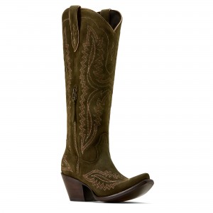 Ariat - Casanova Suede Green X Toe Western Boot Ariat - Casanova Suede Green X Toe Western Boot