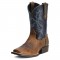 Ariat - Children's Tombstone Black Wide Square Toe Western Boot