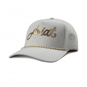 Trucker Hat -  Ariat Script With Pearl Rope Brim Cap