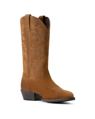 Ariat - Men's Heritage R Toe Western Boot Suede
