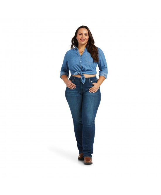 Ariat - R.E.A.L. Mid Rise Candace Straight Jean