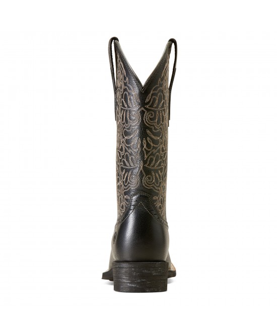 Ariat - Round Up Black Remuda Wide Square Toe Western Boot Ariat - Round Up Black Remuda Wide Square Toe Western Boot