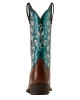 Ariat - Round Up Holly Wide Square Toe Turquoise Western Boot