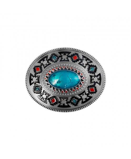 Belt Buckle - Aztec Turquoise Stone Belt Buckle - Aztec Turquoise Stone