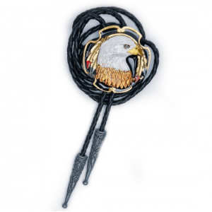 Bolo Tie - Eagle Black Gold Bolo Tie - Eagle Black Gold