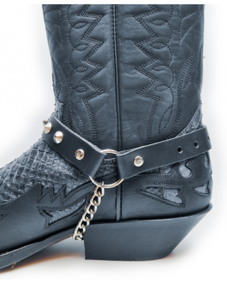 Boot Straps - Conical Stud Black - Thick