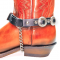 Boot Straps - Concho Black Leather