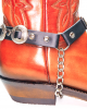 Boot Straps - Concho Black Leather