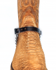Boot Straps - Crystal - Dark Brown with Chains