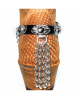 Boot Straps - Crystal Black with Chains