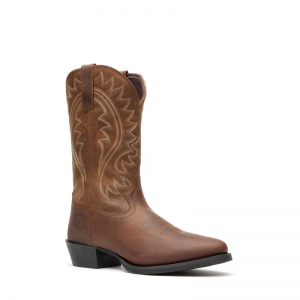 Durango - Men's Shyloh Brown Western Boots - Cigar Croco / Trail Brown