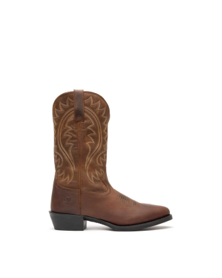 Durango - Men's Shyloh Brown Western Boots - Cigar Croco / Trail Brown