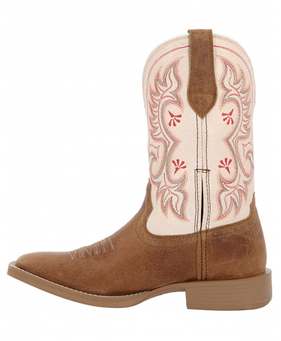 Durango - Ladies Westward™ Embroidered Brown & Cream Western Boot Durango - Ladies Westward™ Embroidered Brown & Cream Western Boot