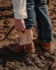 Durango - Ladies Westward™ Embroidered Brown & Cream Western Boot Durango - Ladies Westward™ Embroidered Brown & Cream Western Boot