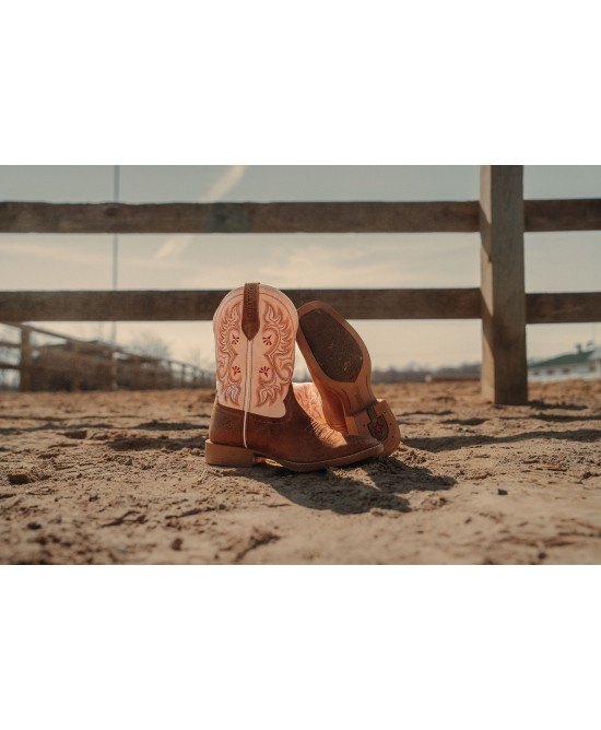 Durango - Ladies Westward™ Embroidered Brown & Cream Western Boot Durango - Ladies Westward™ Embroidered Brown & Cream Western Boot