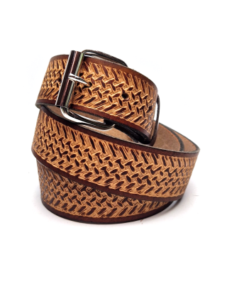 Leather Belt - Weave Pattern