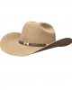 Wool Felt Western Tan Hat - Cognac Hatband